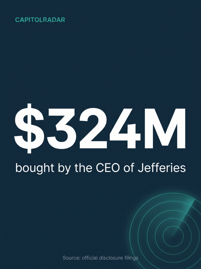 Editorial illustration: IG slide 1 — A $324 Million JEF Purchase, Disclosed 37 Days Later