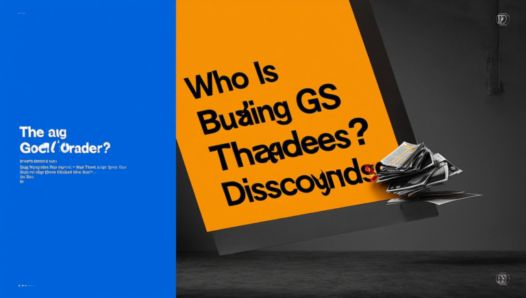 Editorial illustration: Who Is Buying GS? Three Tracked Traders Disclosed Buys